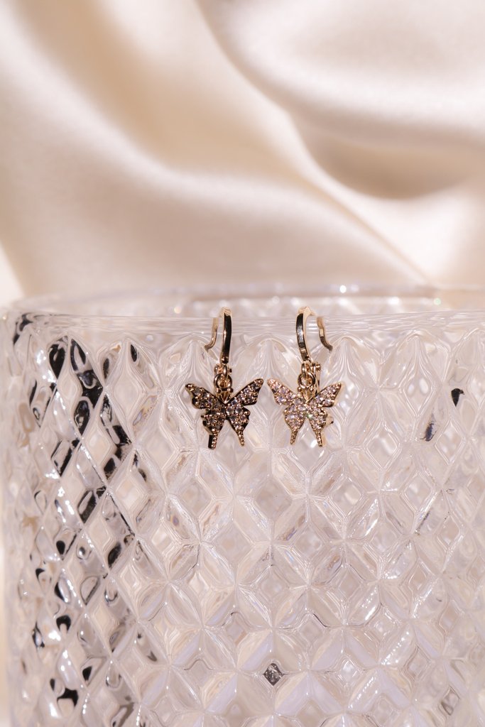 Gold Petite Butterfly Earrings