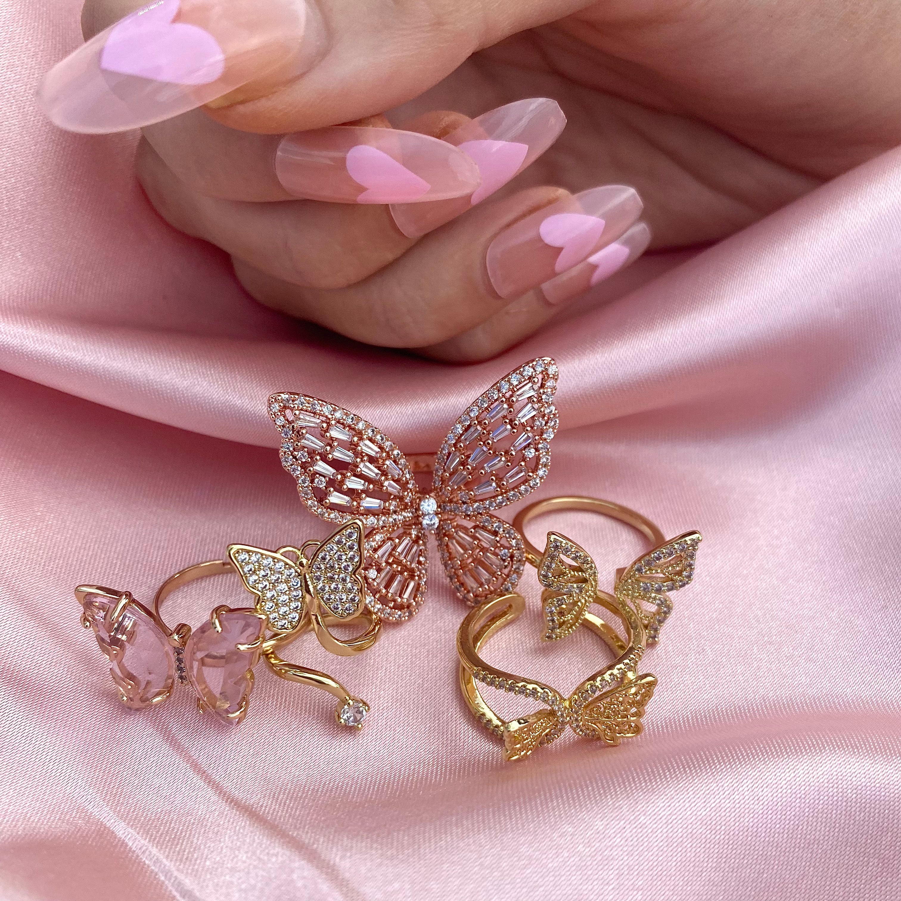 Gold Dreams Butterfly Ring