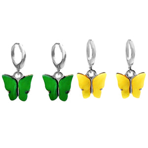 Silver Green and Sunshine Butterfly Set