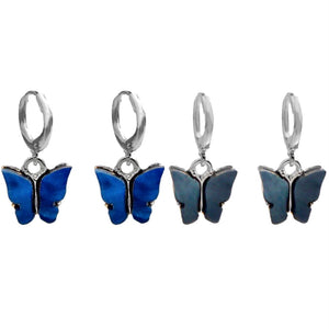 Silver Dark Blue and Midnight Butterfly Set