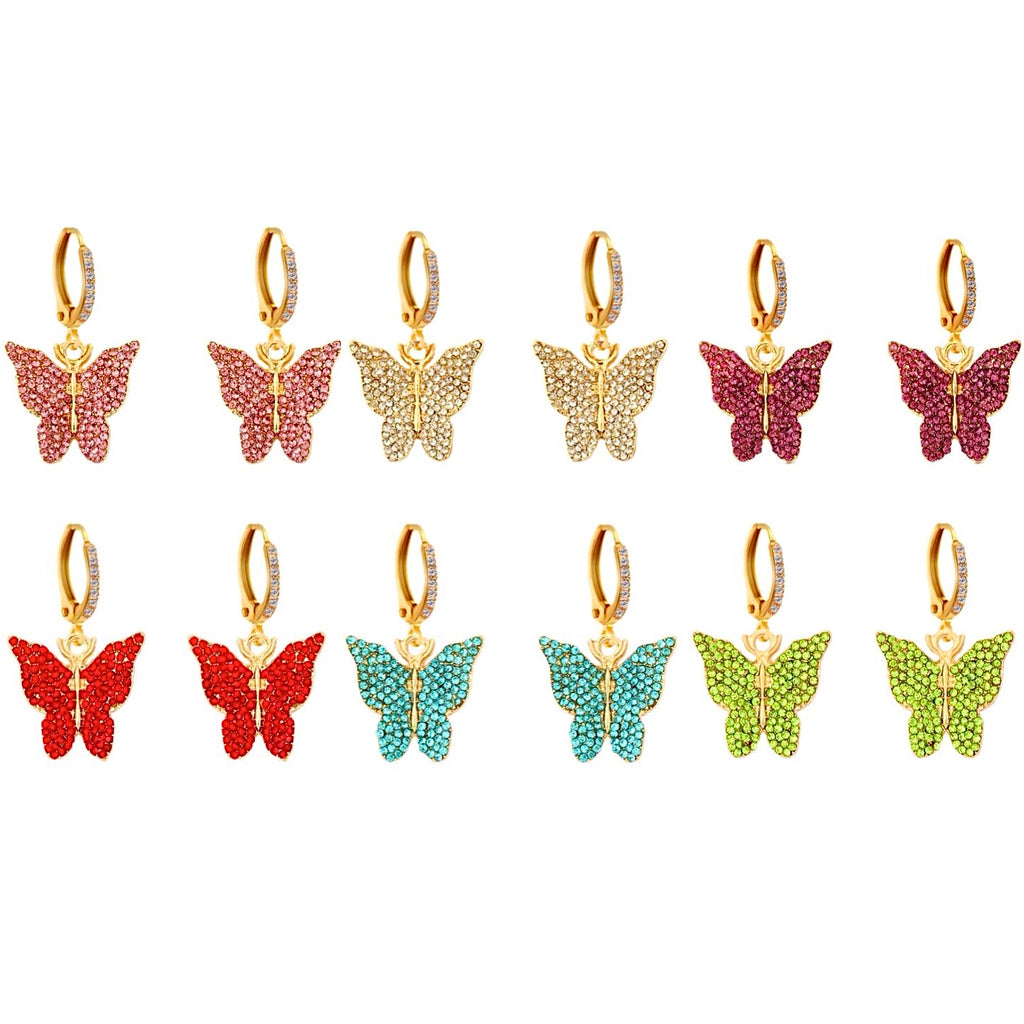 Bling Butterfly Earrings