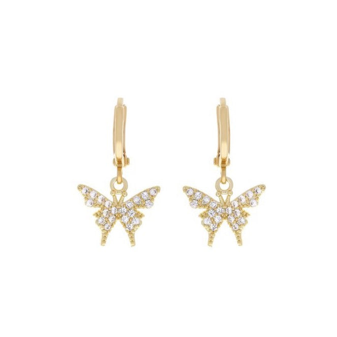 Gold Petite Butterfly Earrings