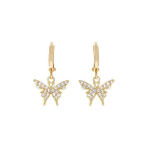 Gold Petite Butterfly Earrings
