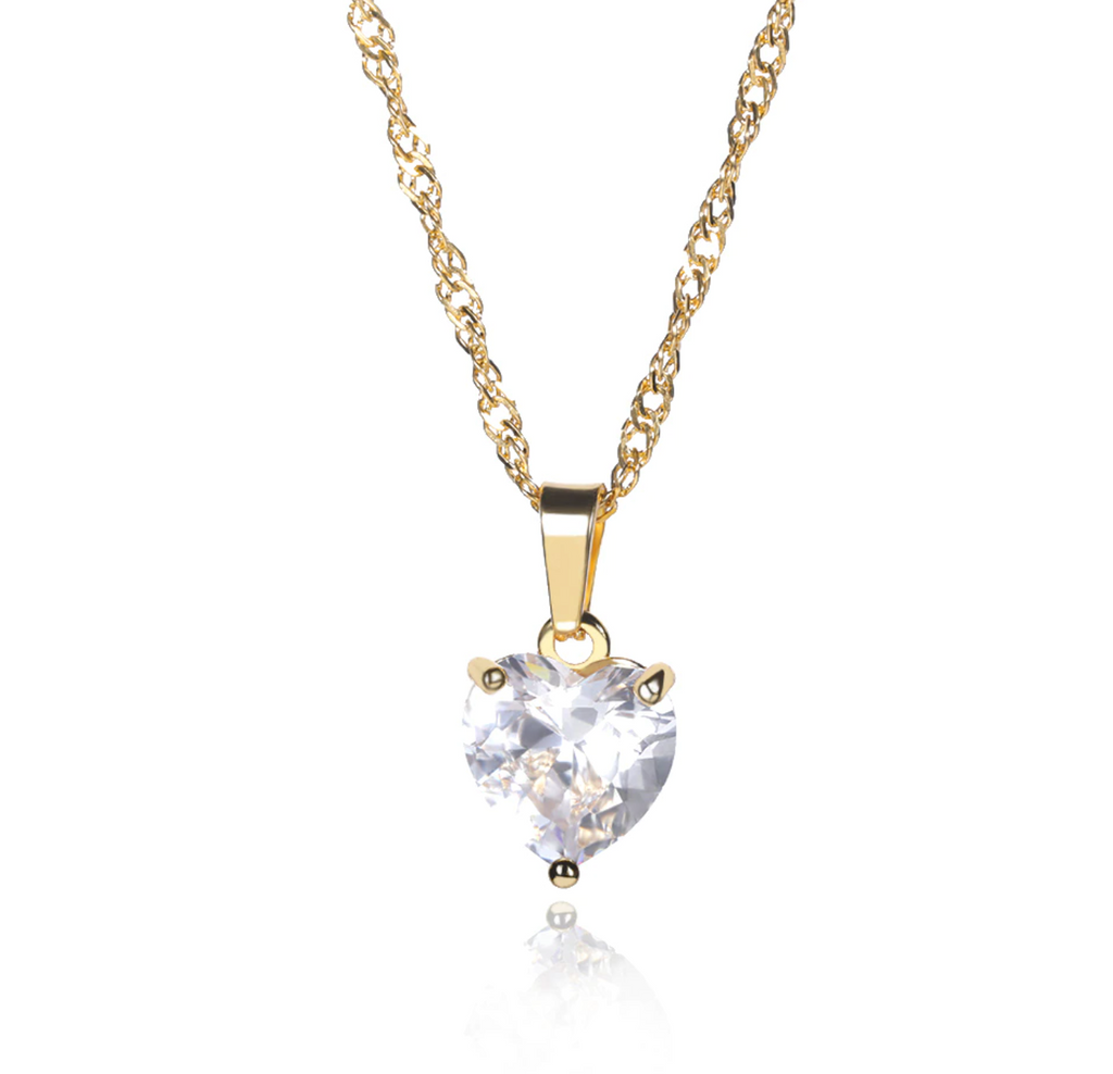 Clear Heart Necklace