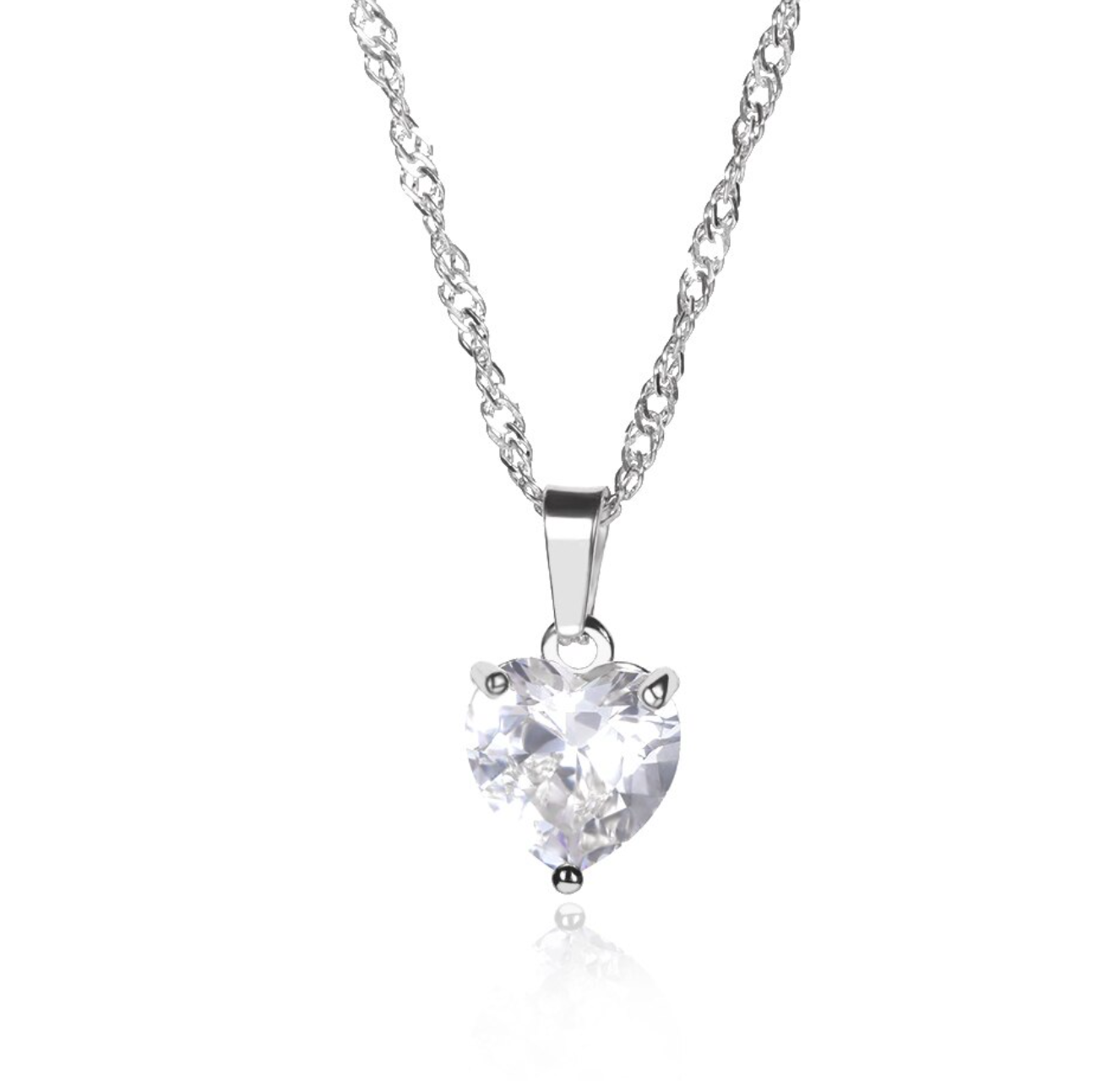 Clear Heart Necklace