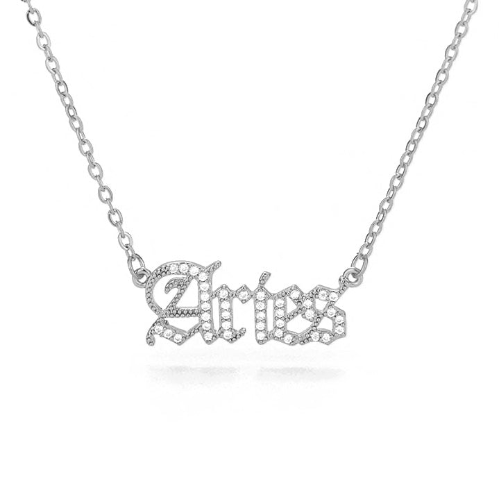 Silver Zodiac Sign Necklace