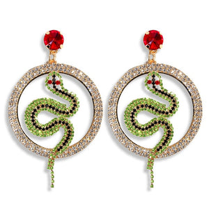 Ivy Pavéd Snake Earrings