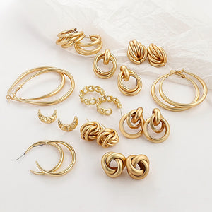 Cable Hoop Earrings