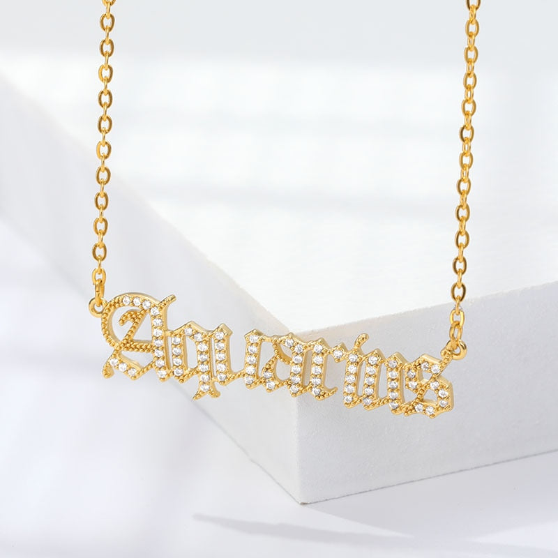 Gold Zodiac Sign Necklace