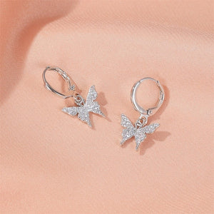 Silver Petite Butterfly Earrings