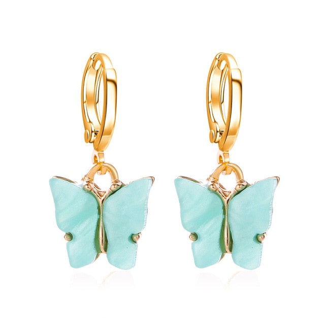 Sky Butterfly Huggie Earrings