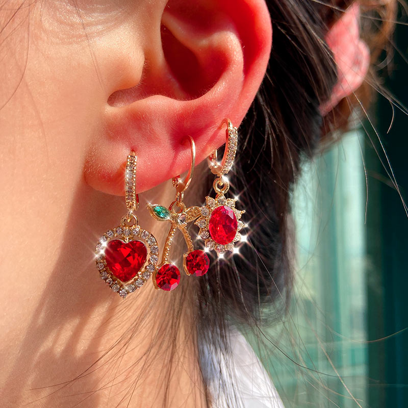 Heavenly Red Earrings Collection