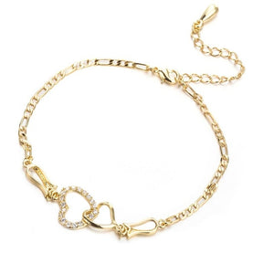 Intertwined Hearts Anklet