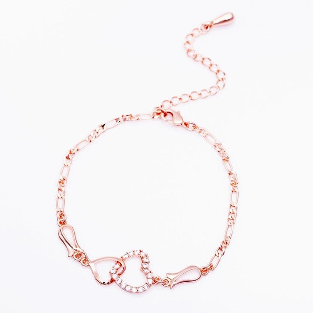 Intertwined Hearts Anklet