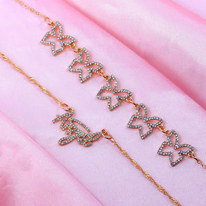 Butterfly Angel Gold Necklace Set