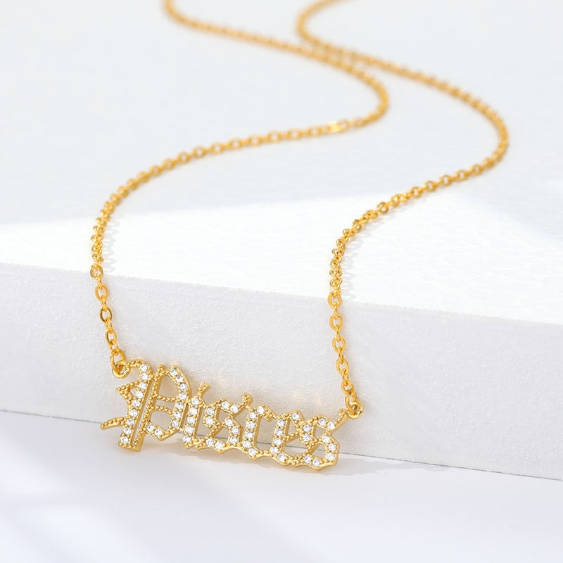 Gold Zodiac Sign Necklace