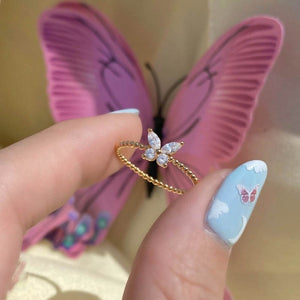 Dainty Butterfly Ring