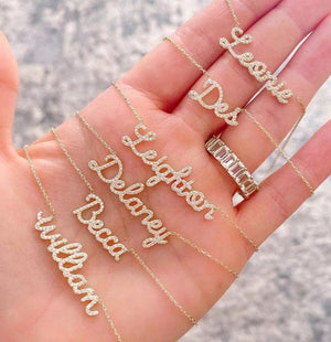 Crystal Cursive Necklace