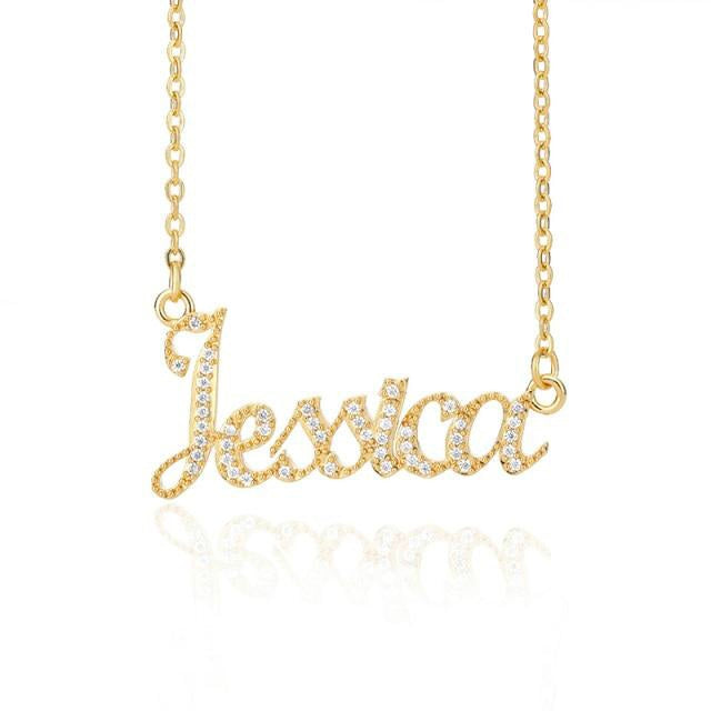 Crystal Cursive Necklace